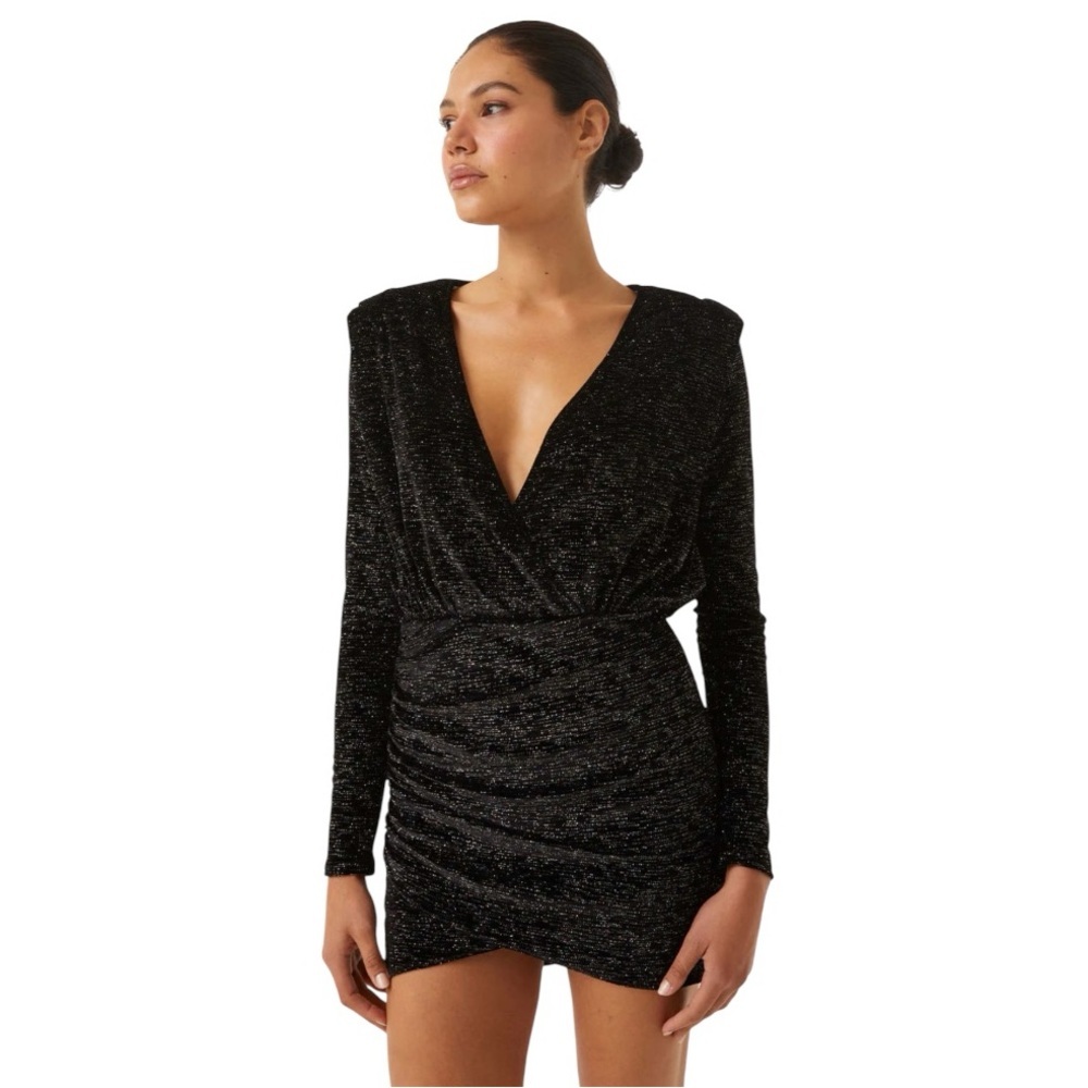 MISA LOS ANGELES DIVIANA DRESS - ASTRAL DUSTED, size Medium NWT glitter